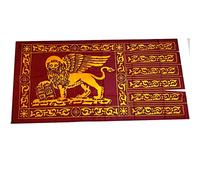 Drapeau Serenissima Dim 90 x 150 cm Armoiries République Venise Lion Livre ouvert