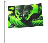 Drapeau serpent 3D 2 x 3 pieds intérieur avec œillets, drapeau de jardin double face, grande bannière, drapeaux de maison pour décoration extérieure, art mural, affiche à suspendre