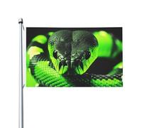 Drapeau serpent 3D 90 x 150 cm, intérieur avec œillets, double face, pour jardin, grande bannière, décoration murale, affiche à suspendre
