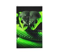 Drapeau serpent 3D 90 x 150 cm pour intérieur avec œillets, vertical, double face, pour jardin, décoration murale, affiche à suspendre, grande bannière, drapeaux de jardin et de maison pour l'extérieu