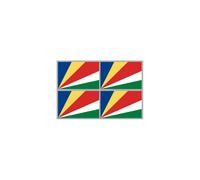 Drapeau Seychelles (4 Stickers - 9.5 X 6.3 Cm) - Sticker/Autocollant