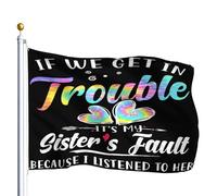 Drapeau Si on a des ennuis, c'est la faute de Drapeau De Jardin