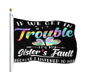 Drapeau Si on a des ennuis, c'est la faute de Drapeau De Jardin