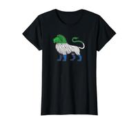 Drapeau Sierra Leone Lion T-Shirt Graphique avec Valeur, Femme, Noir, S