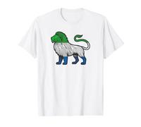 Drapeau Sierra Leone Lion T-Shirt Graphique avec Valeur, Homme, Blanc, M