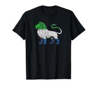 Drapeau Sierra Leone Lion T-Shirt Graphique avec Valeur, Homme, Noir, L