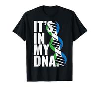 Drapeau Sierra Leone Roots avec Empreintes digitales Graphique Patriotique T-Shirt