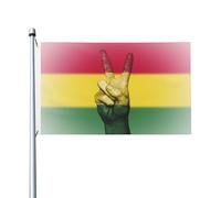 Drapeau Signe De Paix De La Bolivie Personnalisé Bannière Couleur Vive Drapeaux Pour Home Patio Intérieur 3X5Ft