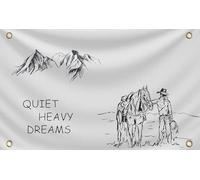 Drapeau silencieux et lourd de 0,9 x 1,5 m avec quatre œillets en laiton - Décoration amusante pour chambre à coucher et chambre d'université - Poster de fête murale - Tapisseries décoratives pour le