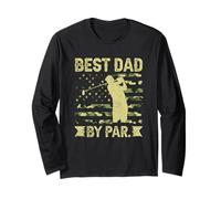 Drapeau Silhouette Best Dad by par Golf Manche Longue