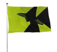 Drapeau silhouette de sorcière 0,9 x 1,5 m pour jardin, cour, porche, pelouse, ferme