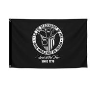 Drapeau simple face en polyester de 0,9 x 1,5 m avec 2 œillets - Fière infidèle américain en Dieu We Trust - Bannière américaine pour l'extérieur - Drapeaux politiques républicains conservateurs pour