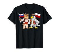 Drapeau Slovaquie Pologne Racines slovaques Fier Polonais T-Shirt