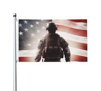 Drapeau Soldat Du Drapeau Bannière De Drapeaux Couleurs Vives Couleurs Resistant Exterieur Bannière À Œillets, Pour Jardin, Balcon, D'Intérieur, 90x150cm