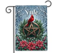 Drapeau solstice d'hiver païen de Yule Drapeau De Jardin Patio 30x45cm | extérieur drapeaux Durable pelouse drapeaux pour intérieure fête d'anniversaire Jardin