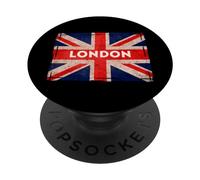 Drapeau Souvenir de Londres, Angleterre, Grande-Bretagne PopSockets PopGrip Adhésif