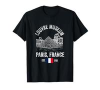Drapeau Souvenir du musée du louvre de Paris pour Hommes, Femmes, Filles, garçons T-Shirt