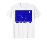 Drapeau Souvenir du Pôle Nord de l'Alaska USA T-Shirt Graphique avec Valeur