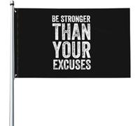 Drapeau Soyez Plus Fort Que Vos Excuses Drapeau Pirate Décoration Personnalisés Bannière, Pour Balcon, Les Bureaux, Les Défilés, 90x150cm