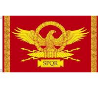 Drapeau SPQR Romain 90x150 cm - Aigle Impérial | 2 Oeillets Métalliques | Tissu Résistant pour Intérieur et Extérieur | Décoration Historique Italienne