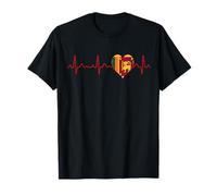Drapeau Sri Lanka Heartbeat ECG Souvenir National Patriotique T-Shirt