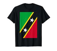 Drapeau St Kitts & Nevis T-Shirt Graphique avec Valeur, Homme, Noir, S