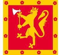 Drapeau Standard of Brigade Sør | The Ceremonial Standard of the Norwegian Brigade Sør Brig | 0.06m² | 25x25cm pour Diplomat-Flags Drapeau de Voiture