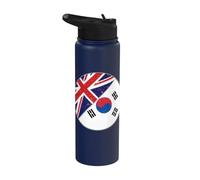 Drapeau sud-coréen du Royaume-Uni Amour sud-coréen Stainless Steel Insulated Water Bottle