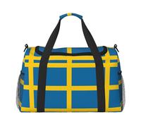 Drapeau suédois. C'est un sac de voyage à main avec une grande capacité et multifonctionnel, un incontournable pour les voyages en plein air