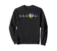 Drapeau suédois Motif battements de cœur Love Sweden Sweatshirt