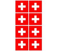 Drapeau Suisse - 8fois De 6,3x6,3cm - Sticker/Autocollant