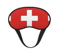 Drapeau suisse C'est un masque pour les yeux à bord noir. Le masque doux pour les yeux peut améliorer la qualité du sommeil et est adapté pour l'intérieur, l'extérieur et les voyages.