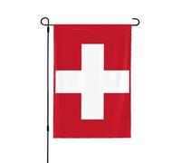 Drapeau suisse double face pour jardin, décoration résistante aux intempéries pour terrasse ou patio, 71 x 102 cm