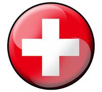 Drapeau Suisse Rond - 15cm - Sticker/Autocollant