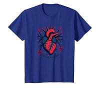 Drapeau sur Mon cœur T-Shirt, Enfant, Bleu Royal, 2 Ans