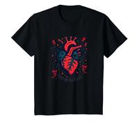 Drapeau sur Mon cœur T-Shirt, Enfant, Noir, 2 Ans