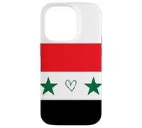 Drapeau syrien avec cœur Fier, Patrimoine, identité Nationale Coque pour iPhone 14 Pro