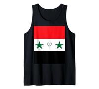 Drapeau syrien avec cœur Fier, Patrimoine, identité Nationale Débardeur