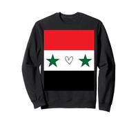 Drapeau syrien avec cœur Fier, Patrimoine, identité Nationale Sweatshirt