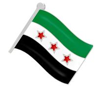 Drapeau syrien Broche Église Robuste Couleurs Vives Insigne Parfait pour les collectionneurs et les événements culturels Broche solide, taille unique, Comme décrit