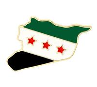Drapeau syrien Broche Église Robuste Couleurs Vives Insigne Parfait pour les collectionneurs et les événements culturels Broche solide, taille unique, Comme décrit