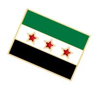 Drapeau syrien Broche Église Robuste Couleurs Vives Insigne Parfait pour les collectionneurs et les événements culturels Broche solide, taille unique, Comme décrit