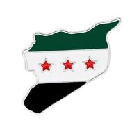 Drapeau syrien Broche Église Robuste Couleurs Vives Insigne Parfait pour les collectionneurs et les événements culturels Broche solide, taille unique, Comme décrit