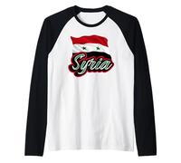 Drapeau syrien de la Syrie Patriotique pour Hommes, Femmes, Enfants Arabe Manche Raglan