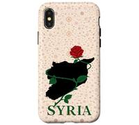 Drapeau syrien, Motif Damas Syrie, Drapeau syrien, I Love Syria Coque pour iPhone X/XS