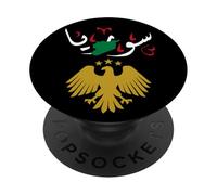 Drapeau syrien, Motif Damas Syrie, Drapeau syrien, I Love Syria PopSockets PopGrip Adhésif