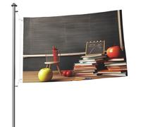 Drapeau tableau noir pour enseignant - 61 x 91 cm - Impression double face - Drapeau de jardin pour l'extérieur - Bannière cadeau avec œillets - Toile de fond pour photo pour intérieur et extérieur