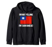 Drapeau Taiwan avec Inscription « I'm Not Yelling » Sweat à Capuche