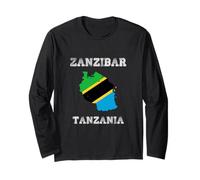 Drapeau Tanzanie Vieilli Zanzibar Pride Manche Longue