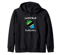 Drapeau Tanzanie Vieilli Zanzibar Pride Sweat à Capuche